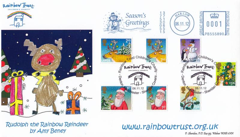 2012 (11) Christmas (Stamps) - Sheridan Official + Season's Greetings Meter Mark