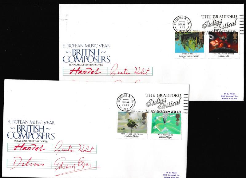 1985 (05) Composers - RM (Pair) - The Bradford Delius Festival Slogan