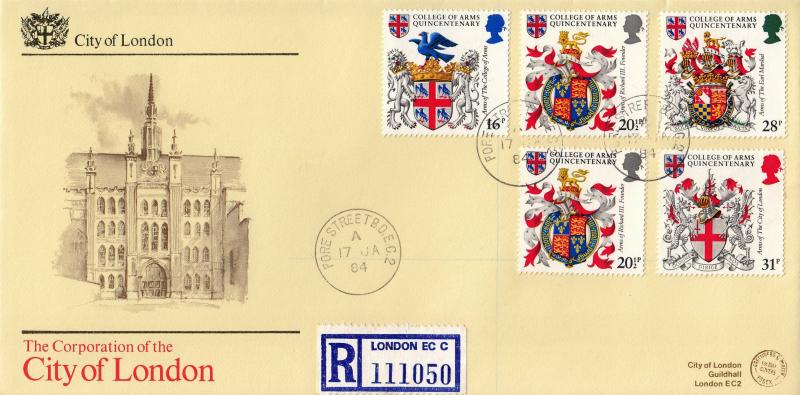 1984 (01) Heraldry - G&P (City of London) Official - Fore Street, EC2 CDS