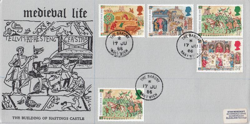 1986 (06) Medieval - Muscroft 'Building of Hastings Castle' Cover - The Barony CDS