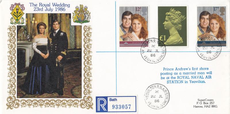 1986 (07) Wedding - DGT 'Supercovers' (Formal Pose) Cover - Yeovilton R.N.Air Station CDS