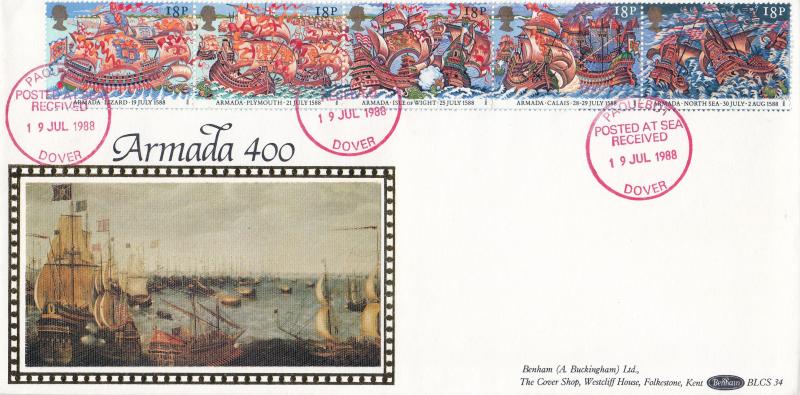 1988 (07) Armada - Benham BLCS 34 - Dover (PAQUEBOT) CDS