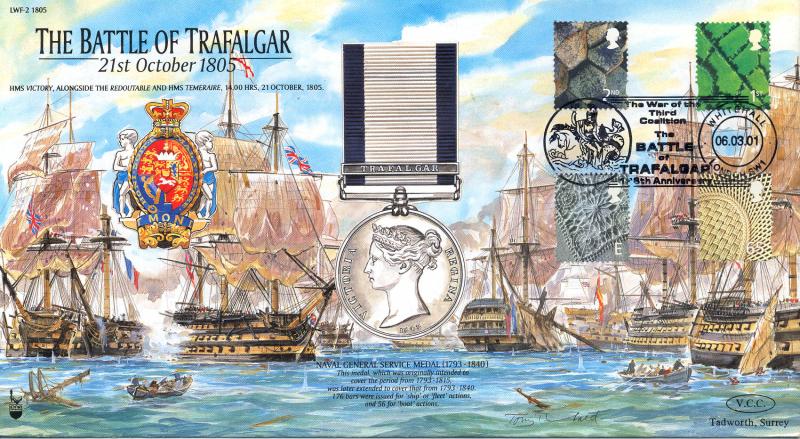 2001 (03) Northern Ireland Pictorial Regionals - Forces LWF-2 (1805) Battle of Trafalgar Official