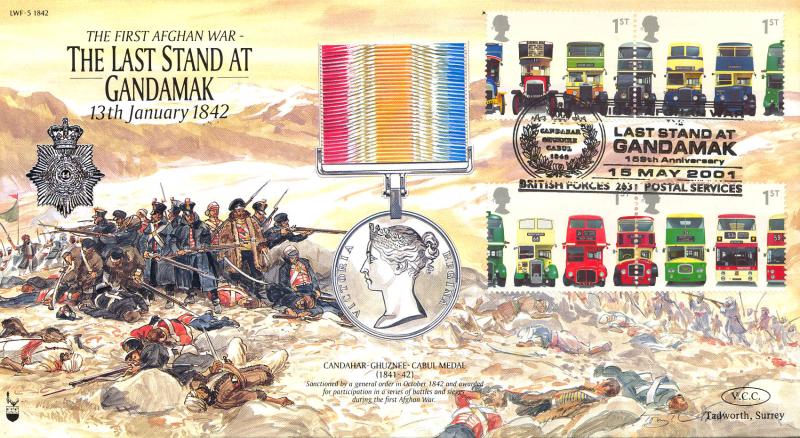 2001 (05) Buses (Stamps) - Forces LWF-5 (1842) Last Stand at Gandamak Official