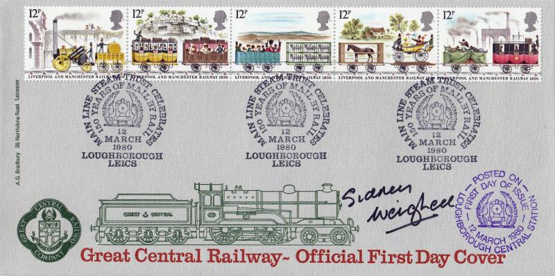 1980 (03) Liverpool & Manchester Railway - Bradbury LFDC Offficial (f) - Signed Sidney Weighell