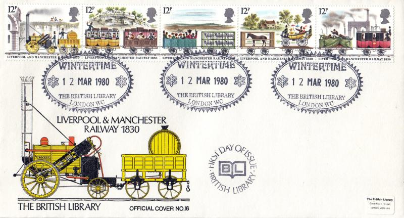 1980 (03) Liverpool & Manchester Railway - British Library Official (With Cachet)