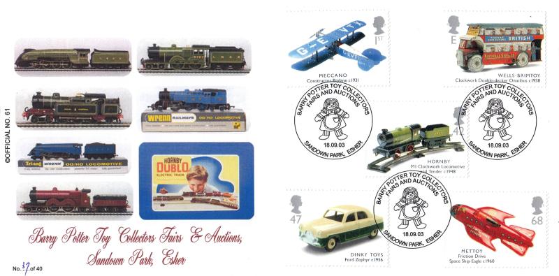 2003 (09) Transports of Delight (Stamps) - Brazier 'Pub' Official