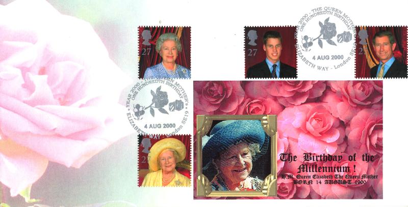 2000 (08) Queen Mother M/S - Peter Payne 'Birthday Of The Millennium' Official
