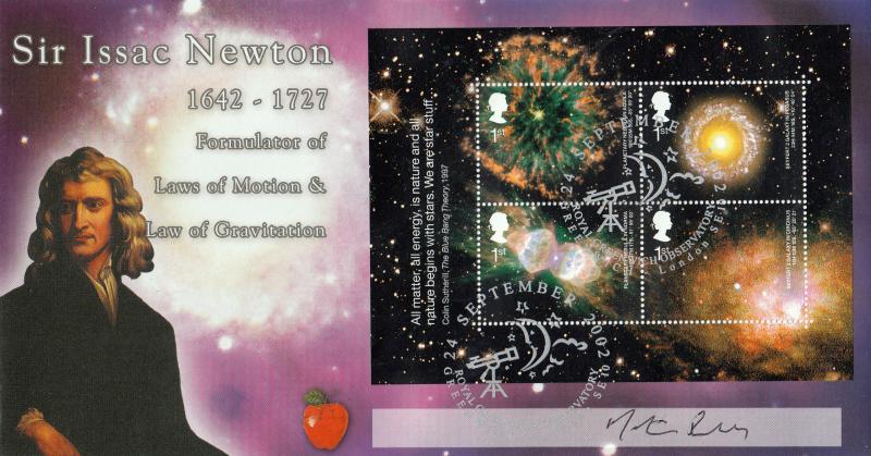 2002 (09) Astronomy - Steven Scott 'Issac Newton' Official - Signed by Sir Martin Rees