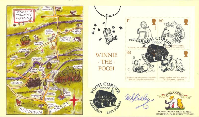 2010 (10) Winnie The Pooh (M/S) - Steven Scott 'Pooh Country Map' Official - Signed by Mike Ridley