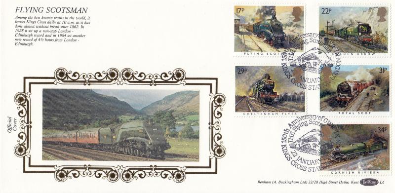 1985 (01) Famous Trains - Benham L6 'The Flying Scotsman, Kings Cross' Official