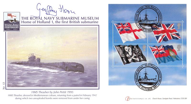 2001 (10) Flags & Ensigns - Buckingham/Internet Stamps 'Special' - Signed by Geoffrey Hoon