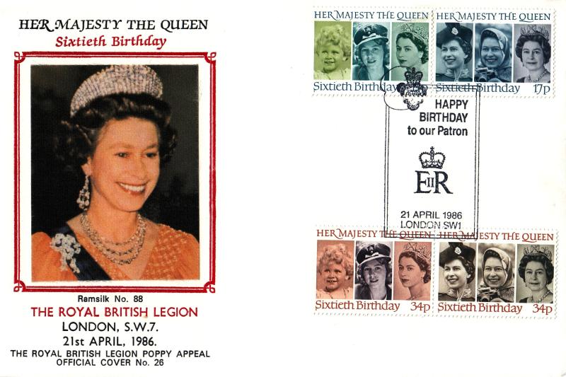 1986 (04) Queen's 60th Birthday - British Legion Official