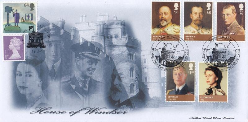 2012 (02) House of Windsor (Stamps) - Astley Cover - Windsor View H/S - Centenary Doubled