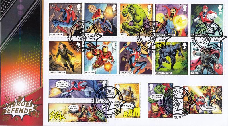 2019 (03) Marvel Comics (Stamps + M/S) - Buckingham/Internet Official