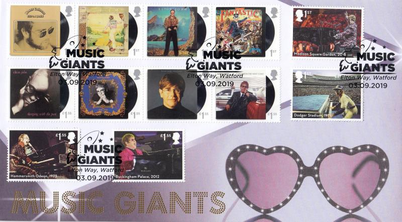 2019 (09) Elton John (Stamps & M/S) - Buckingham/Internet Official