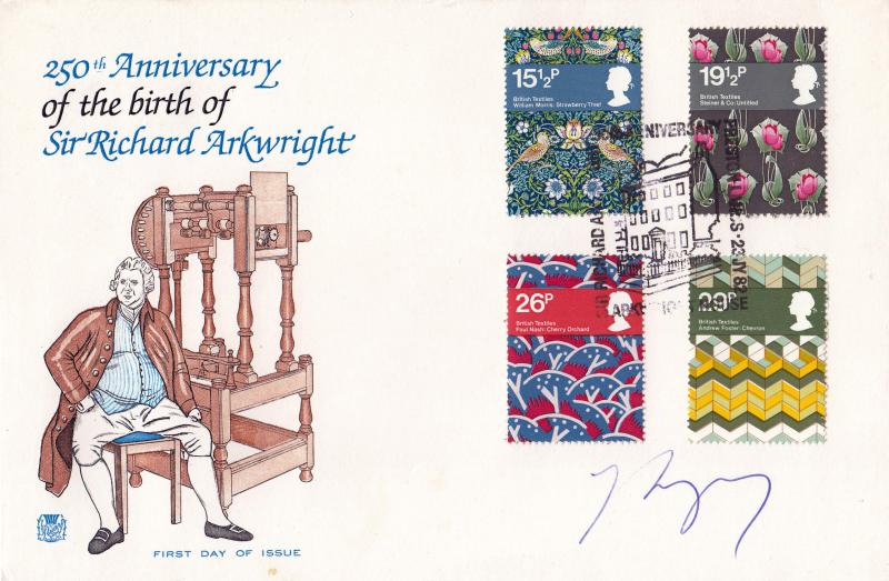 1982 (07) Textiles - Stuart - Arkwright House, Preston H/S - Signed by Baron Kagan