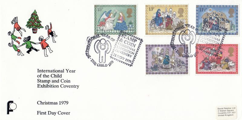 1979 (11) Christmas - David Fletcher Stamp & Coin Exhibition, Coventry Official
