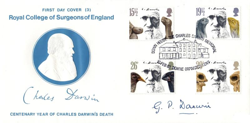 1982 (02) Charles Darwin - Stewart Petty Official - Signed by G.P. Darwin