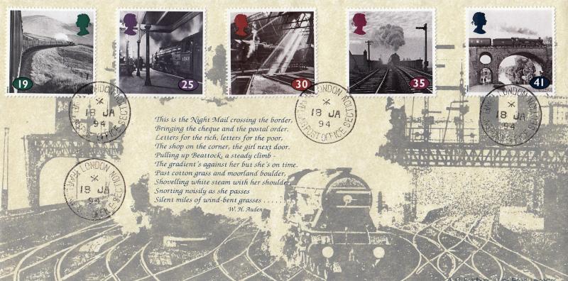 1994 (01) The Age of Steam - Bradbury 'The Night Mail' Cover - Travelling Post Office, London Section CDS