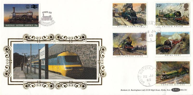 1985 (01) Famous Trains - Benham BLCS 1 (Electric Train Image) - Great Western TPO UP 1 CDS