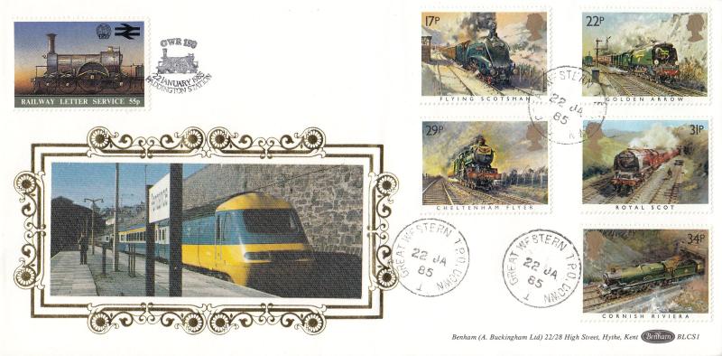 1985 (01) Famous Trains - Benham BLCS 1 (Electric Train Image) - Great Western TPO Down 1 CDS