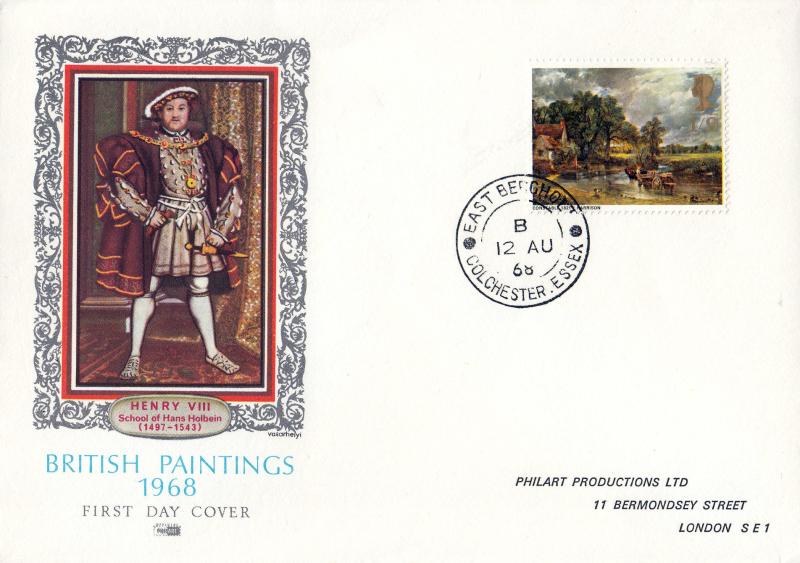 1968 (08) Paintings - Philart (Set of Four) - 3 Relevant CDS (Bergholt, Greenwich & Richmond) + 1 FDI (Bristol)