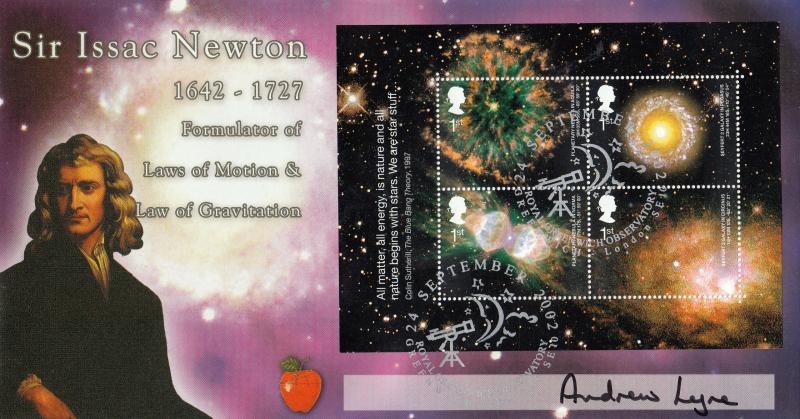 2002 (09) Astronomy - Steven Scott 'Issac Newton' Official - Signed by Professor Andrew Lyne