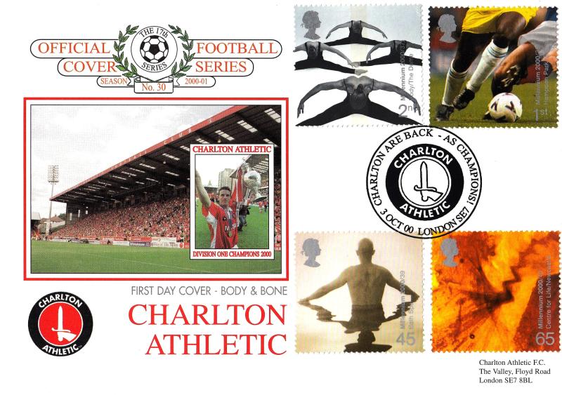 2000 (10) Body & Bone - Dawn 'Official' Football Cover Series - Charlton Athletic Official