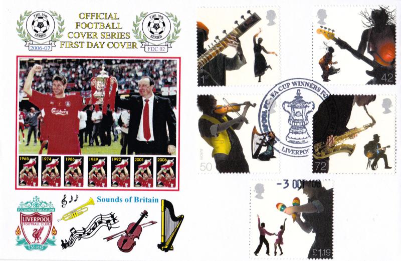 2006 (10) Sounds of Britain - Dawn 'Official Football Cover Series' - Liverpool 'FA Cup Winners' Official