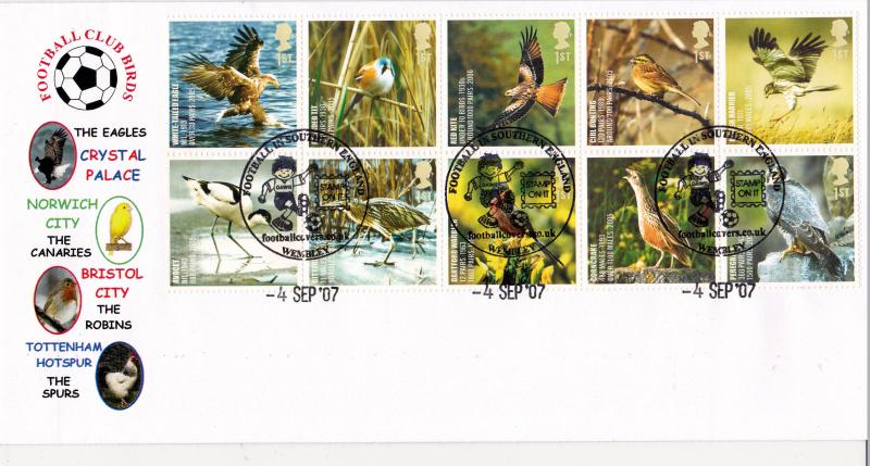 2007 (09) Birds - Dawn 'Official Football Cover Series' - Football In Southern England Official