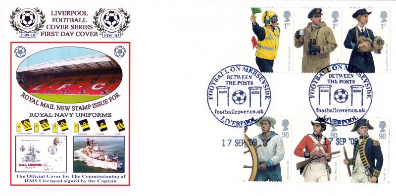 2009 (09) Naval Uniforms - Dawn 'Official Football Cover Series' - Football on Merseyside Official