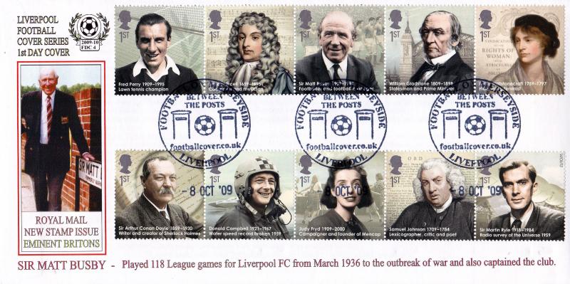 2009 (10) Eminent Britons - Dawn 'Official Football Cover Series' - Football on Merseyside Official