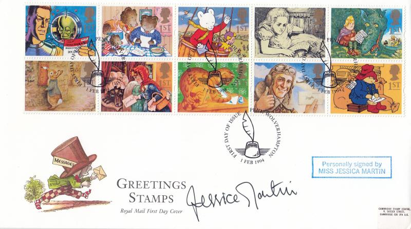 1994 (02) Greetings - RM - Penn H/S - Signed by Jessica Martin