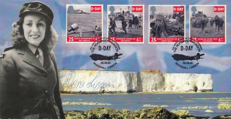 2000 (06) D-Day Normandy Landings 56th Anniversary - National Ex Prisoners of War Association Cover - Signed by the late Dame Vera Lynn