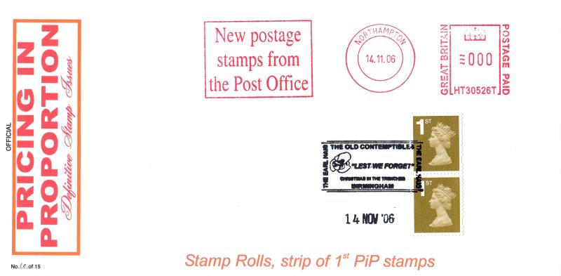 2006 (11) Pricing in Proportion Definitives - Brazier Official + New Postage Stamps From The Post Office Meter Mark