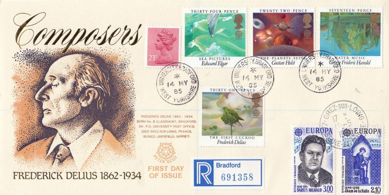 1985 (05) Composers - Peter Scot 'Frederick Delius' Cover - University Bradford CDS - Doubled in France
