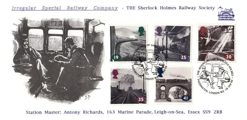 1994 (01) The Age of Steam - Sherlock Holmes Railway Society Cover - Sherlock Holmes, Paddington H/S