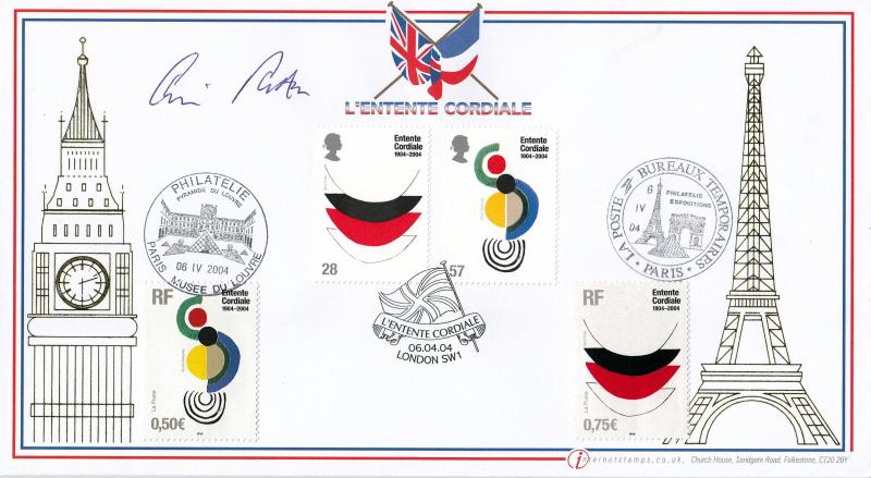 2004 (04) Entente Cordiale - Buckingham/Internet (Doubled) Official - Signed by Chris Patten