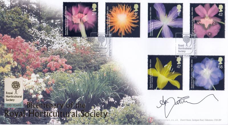 2004 (05) Royal Horticultural Society (Stamps) - Buckingham/Internet Official - Signed by Alan Titchmarsh