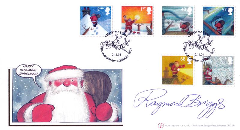 2004 (11) Christmas (Stamps) - Buckingham/Internet Official - Signed by the late Raymond Briggs