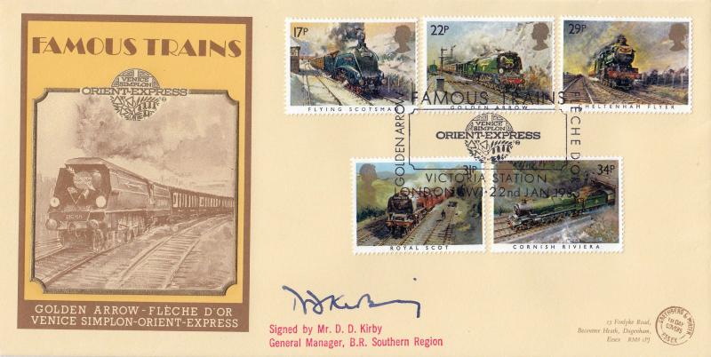 1985 (01) Famous Trains - G&P VSOP Official - Signed D.D. Kirby