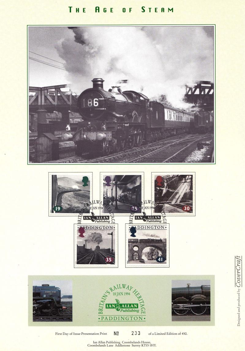 1994 (01) The Age of Steam - Covercraft Ian Allen Publishing 'Presentation Print' Official