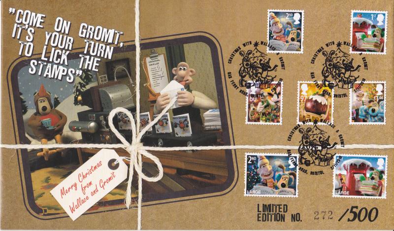 2010 (11) Christmas (Stamps) - Steven Scott 'Wallace & Gromit' Official