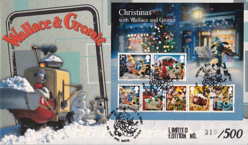 2010 (11) Christmas (M/S) - Steven Scott 'Wallace & Gromit' Official