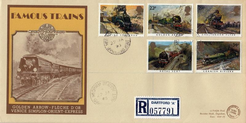 1985 (01) Famous Trains - G&P VSOP Official - Meopham Station CDS