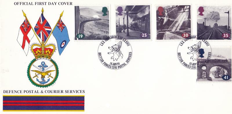 1994 (01) The Age of Steam - Defence Postal & Courier Cover - LXX Squadron BF2393PS H/S