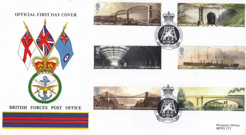 2006 (02) Brunel (Stamps) - British Forces Post Office Official - BF2897PS H/S