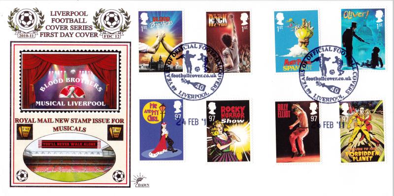 2011 (02) Musicals - Dawn '40 Years of Official Football Covers, Liverpool' Official