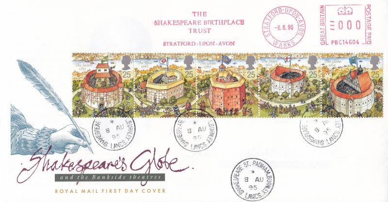 1995 (08) Shakespeare's Globe - RM - Shakespeare St CDS + The Shakespeare Birthplace Trust Meter Mark